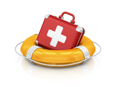 First aid kit in life buoy